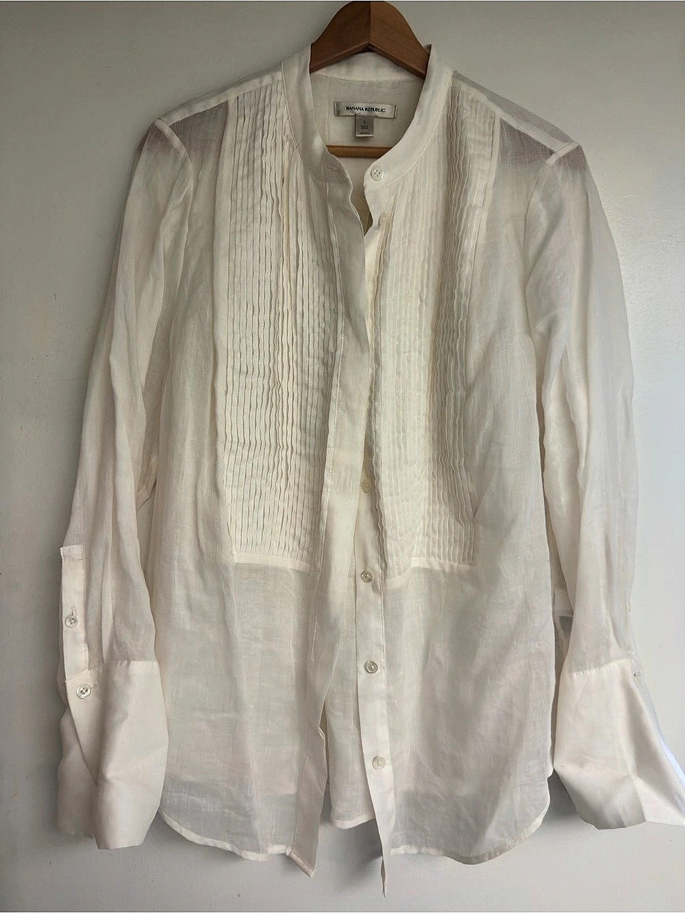 Banana Republic White Button Front Shirt
